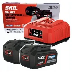 SKIL Batteries (Li-Ion « 20V Max » (18 V) Keep Cool™ De 4,0 Ah) Et Chargeur
